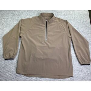 D.A.C. Performance Men's XL Tan Quarter Zip Golf Windshirt Packable Pullover